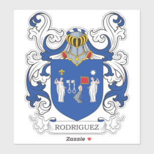 Rodriguez Family Crest Sticker