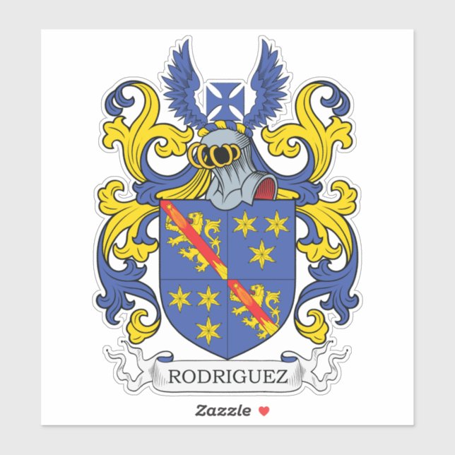 Rodriguez Family Crest Sticker (Sheet)