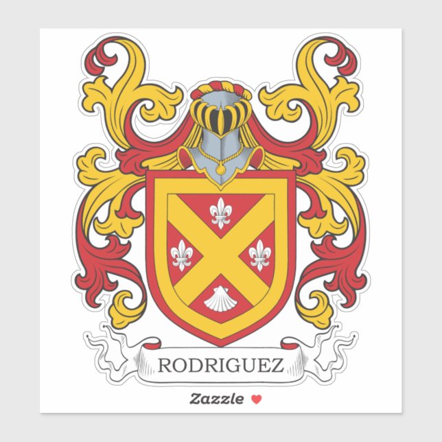 Rodriguez Family Crest Sticker (Sheet)