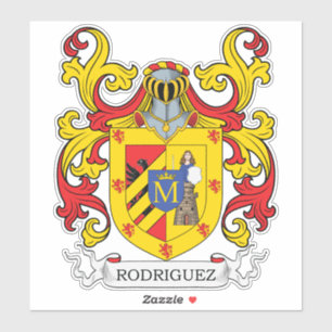 Rodriguez Family Crest Sticker