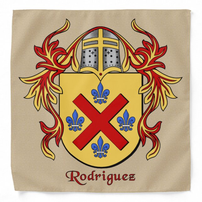 Rodriguez Historical Coat of Arms Bandana (Front)