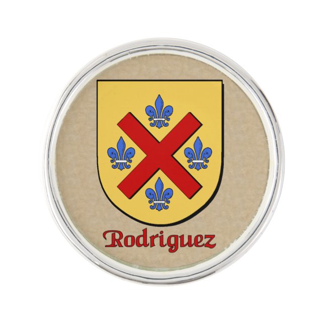 Rodriguez Historical Shield Lapel Pin (Front)