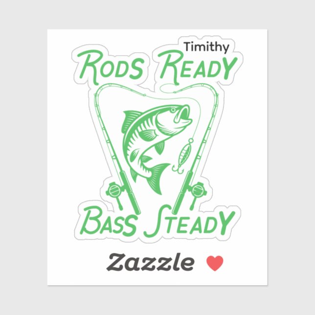 Rods Ready Bass Steady Custom SVG Graphic Sticker (Sheet)
