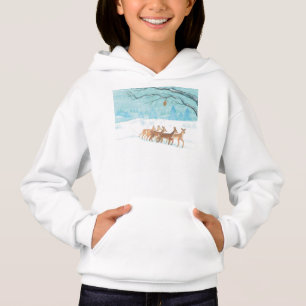 Roe Deer in Winter Hoodie