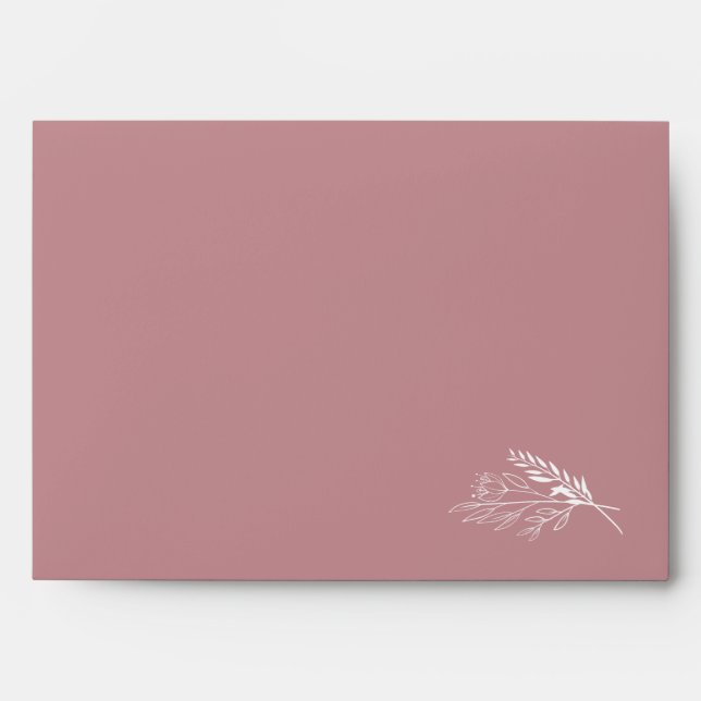 ROE Pink & White Simple Wedding Envelope (Front)