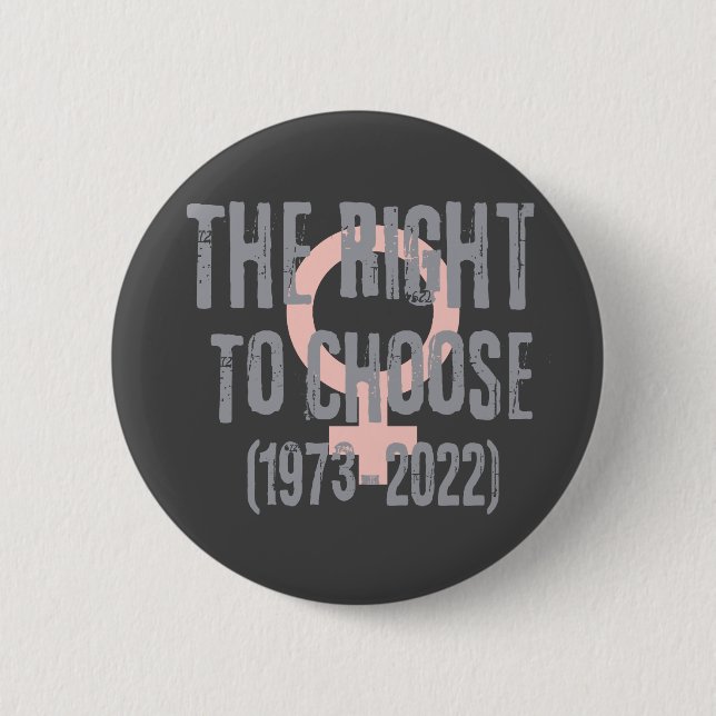 Roe V Wade Death Date Typography  Button (Front)