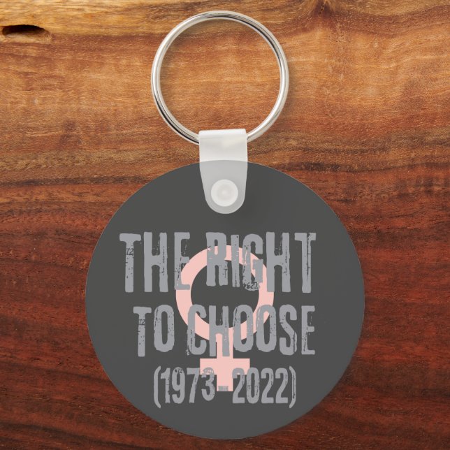 Roe V Wade Death Date Typography  Keychain (Front)