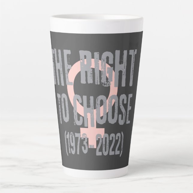 Roe V Wade Death Date Typography  Latte Mug (Front)