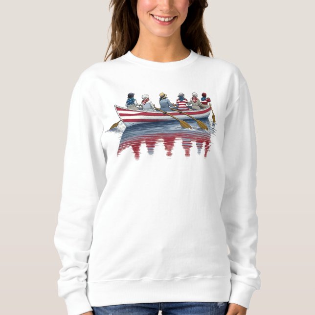 roe your vote (women voting image only) sweatshirt (Front)