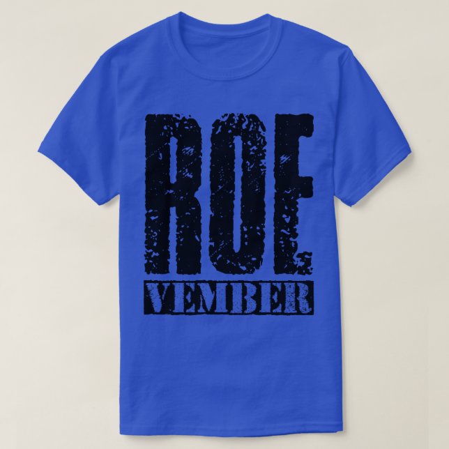 Roevember Black Vintage Text T-Shirt (Design Front)