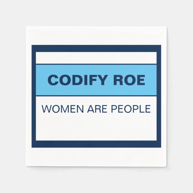 Roevember Codify Roe Women Are People Napkins (Front)