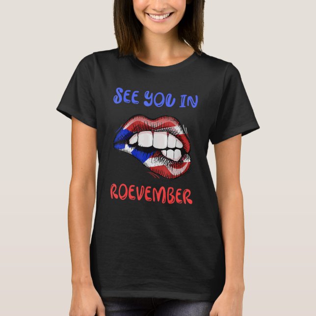 Roevember US Flag Lips Women T-Shirt (Front)