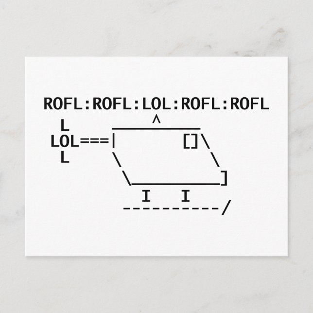 ROFLcopter Postcard (Front)