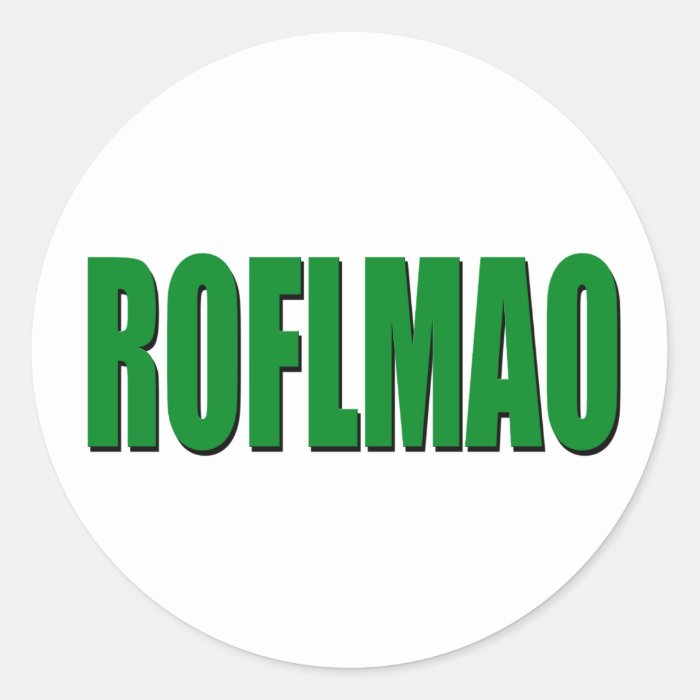 ROFLMAO green Sticker