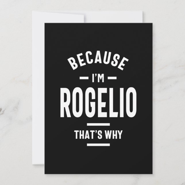 Rogelio Personalized Name Birthday Invitation (Front)