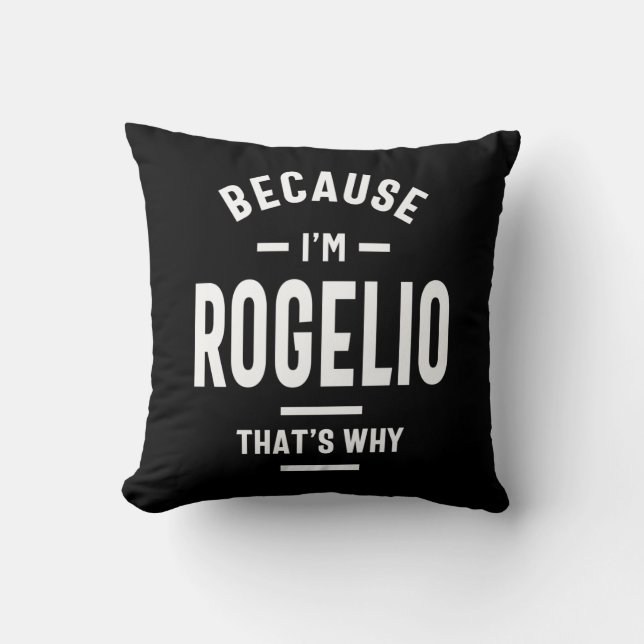 Rogelio Personalized Name Birthday Throw Pillow (Front)