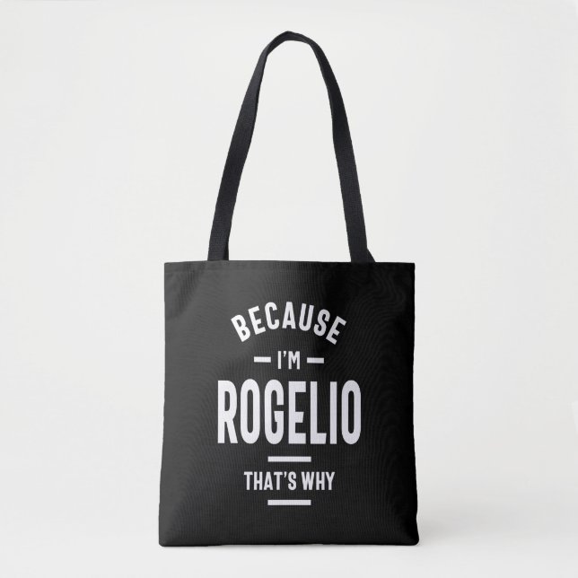 Rogelio Personalized Name Birthday Tote Bag (Front)