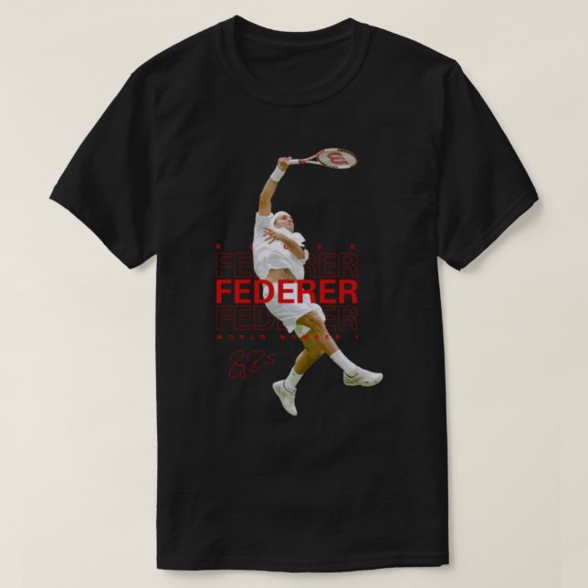 Roger Federer Tennis  T-Shirt (Design Front)
