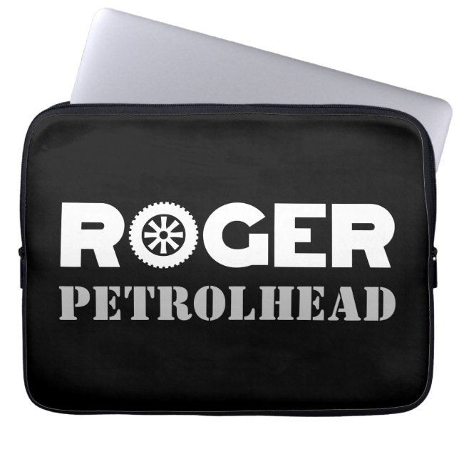Roger Petrol Head Laptop Sleeve (Front)