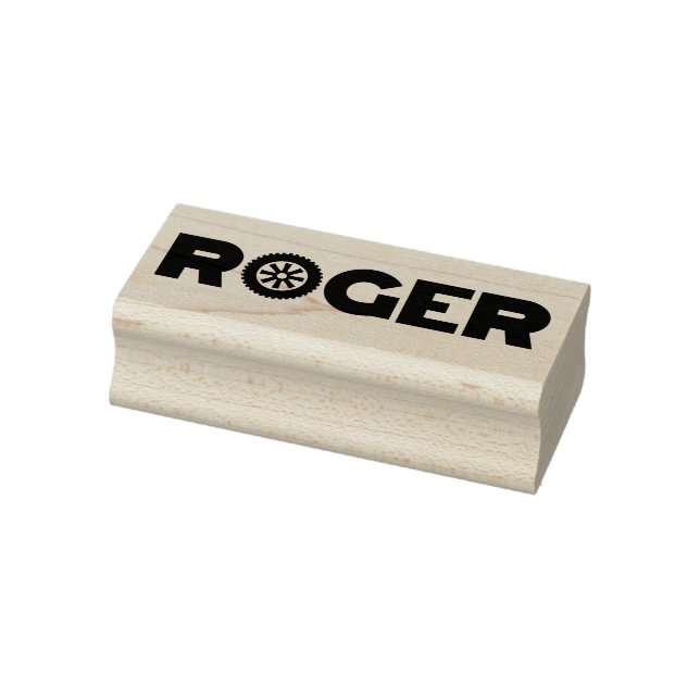 Roger Petrol Head Rubber Stamp (Stamp)