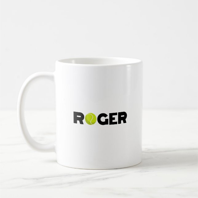 Roger Tennis Coffee Mug (Left)