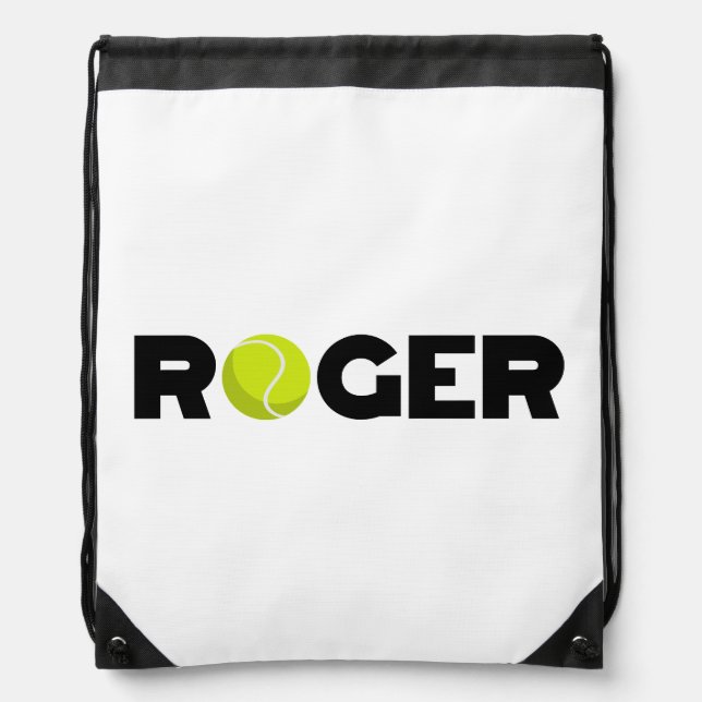 Roger Tennis Drawstring Bag (Front)