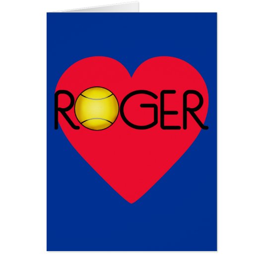 ROGER with Heart and Tennis Ball (Front)