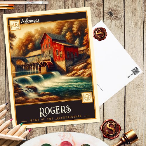 Rogers Arkansas  Vintage Postcard