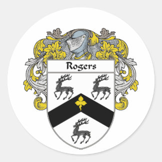 Rogers Coat of Arms (Mantled) Classic Round Sticker