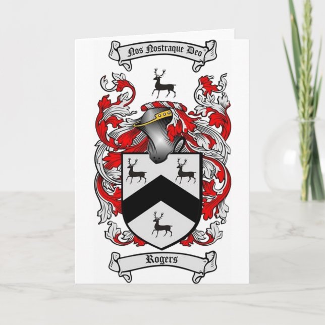 ROGERS Family Crest Card (Front)