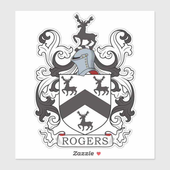 Rogers Family Crest Sticker (Sheet)