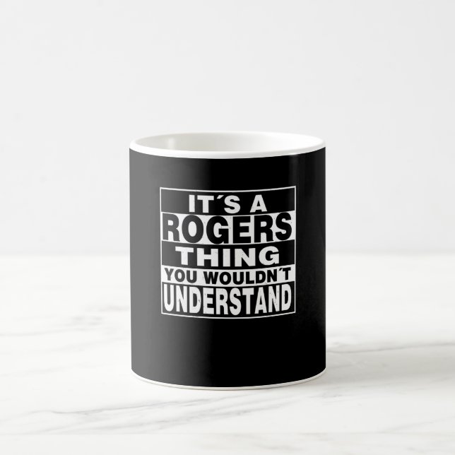 ROGERS Surname Personalized Gift Coffee Mug (Center)