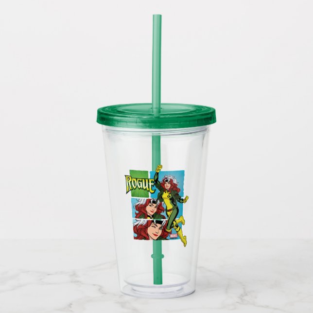 Rogue Character Panel Graphic Acrylic Tumbler (Front)
