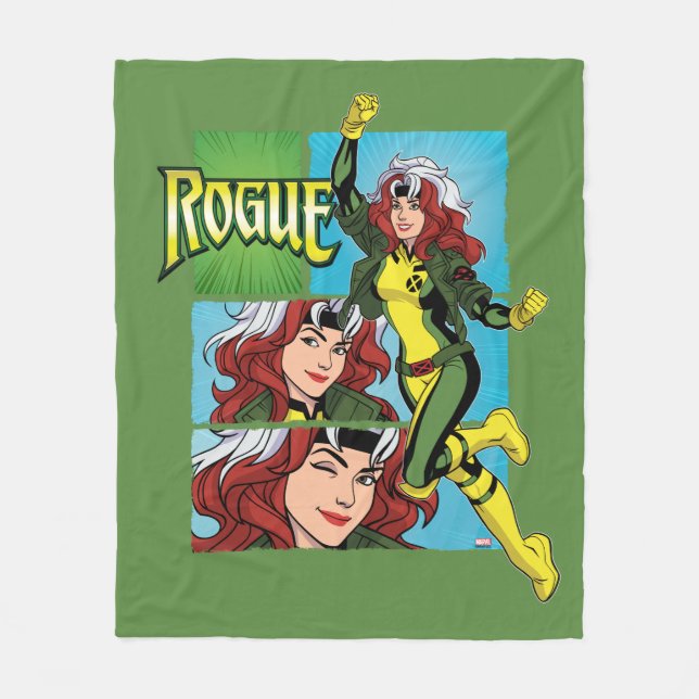 Rogue Character Panel Graphic Fleece Blanket (Front)