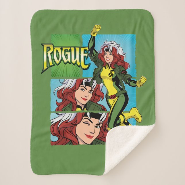 Rogue Character Panel Graphic Sherpa Blanket (Front)