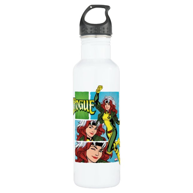 Rogue Character Panel Graphic Stainless Steel Water Bottle (Front)
