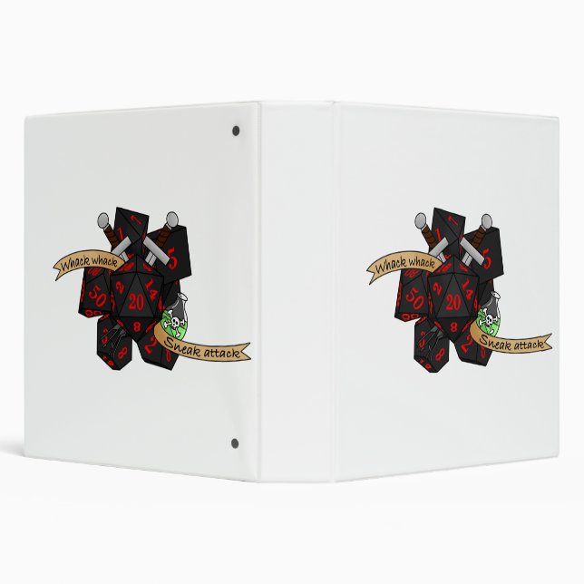 Rogue Dice Design 3 Ring Binder (Background)