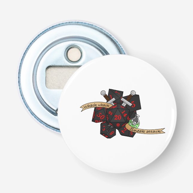 Rogue Dice Design Bottle Opener (Front)
