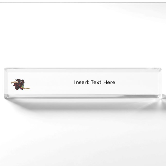 Rogue Dice Design Desk Name Plate (Front)