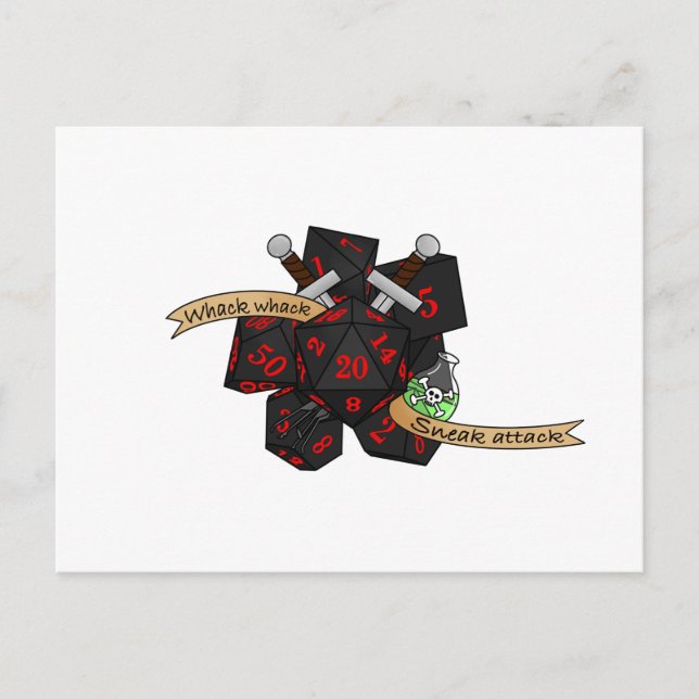 Rogue Dice Design Holiday Postcard (Front)