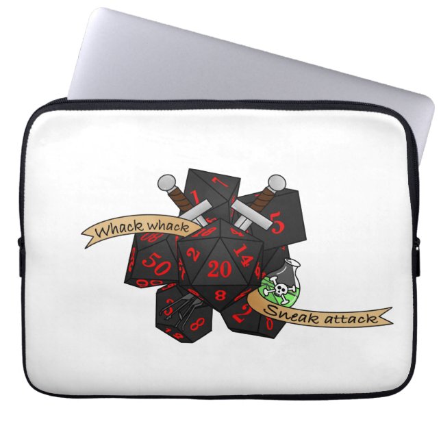 Rogue Dice Design Laptop Sleeve (Front)