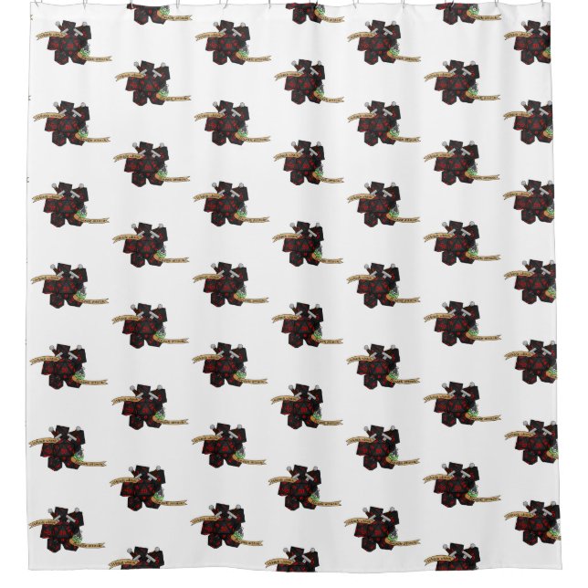 Rogue Dice Design Shower Curtain (Front)