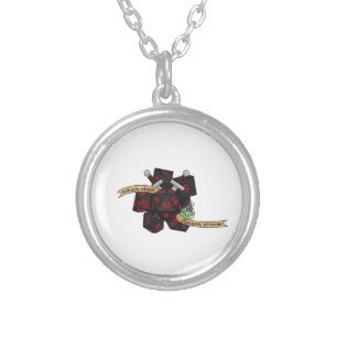 Rogue Dice Design Silver Plated Necklace