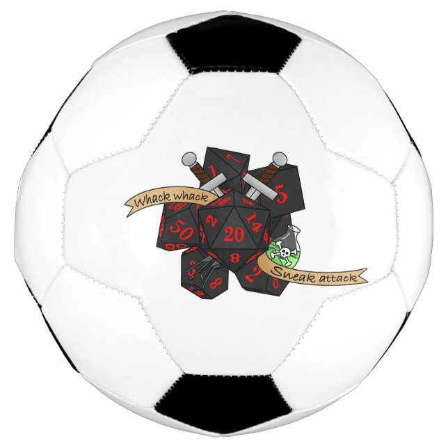 Rogue Dice Design Soccer Ball (Front)