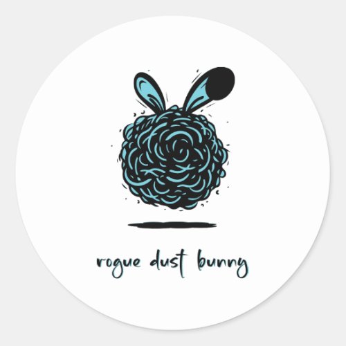 Rogue Dust Bunny Classic Round Sticker