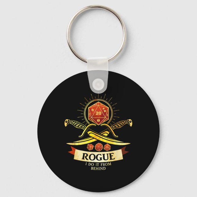 Rogue Fantasy Gamer Rpg Cl  Keychain (Front)