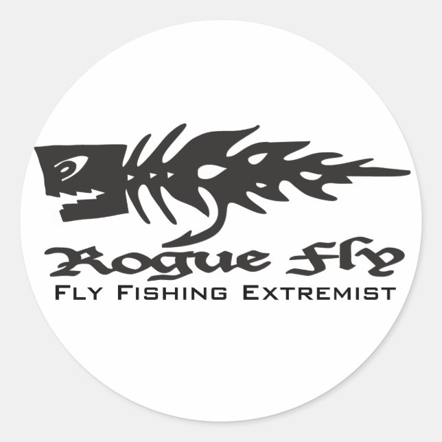 Rogue Fly, Fly Fishing ... Classic Round Sticker (Front)
