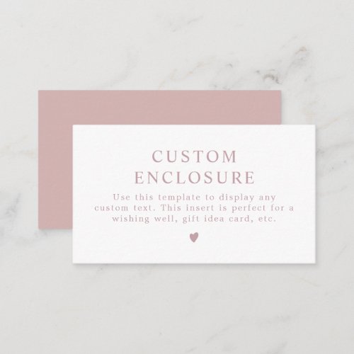 ROGUE Modern Dusty Rose Custom Enclosure Card