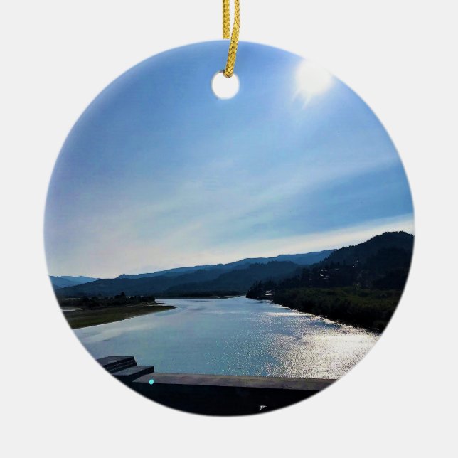 Rogue River, OR Ceramic Ornament (Front)