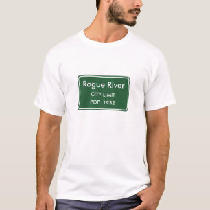 Rogue River Oregon City Limit Sign T-Shirt